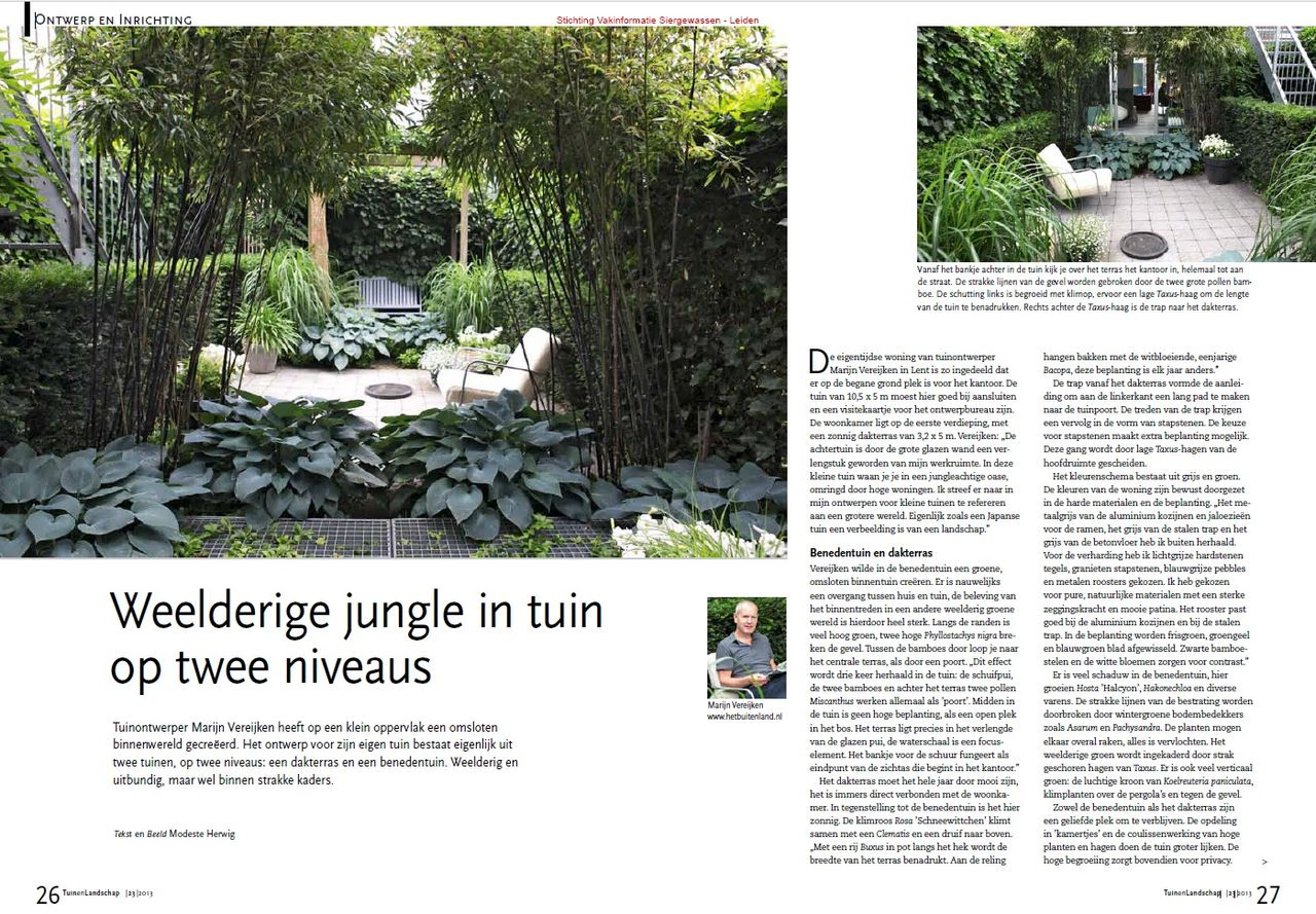 Tuinontwerp Nijmegen Het Buitenland Publicaties Stadstuinontwerp Jungle tuin&landschap